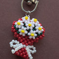 "Daisy Bow" Beaded Bag Charm & Keychain