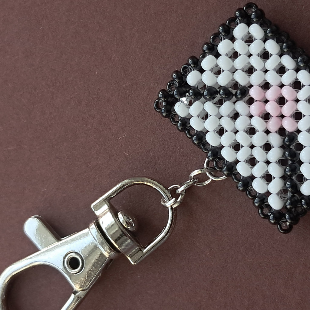"Love Letter" Double-Sided Beaded Keychain