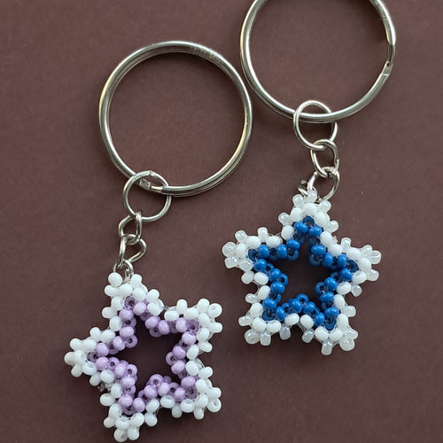 "Celestial Star" 3D Beaded Star Keychain & Bag Charm