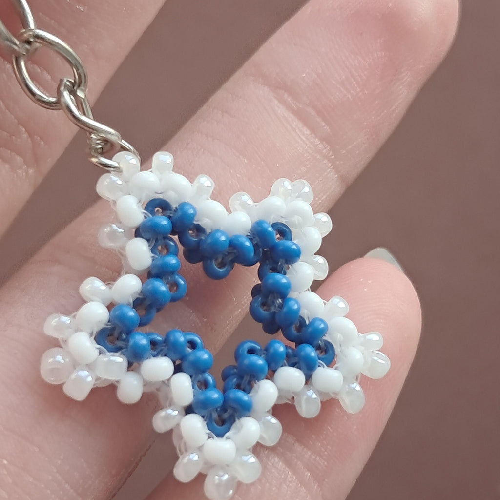 "Celestial Star" 3D Beaded Star Keychain & Bag Charm