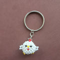 "Chick for a Better Life" 3D Beaded Chicken Keychain