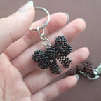 "The Interlocking Hearts" Beaded Bow Keychain & Bag Charm