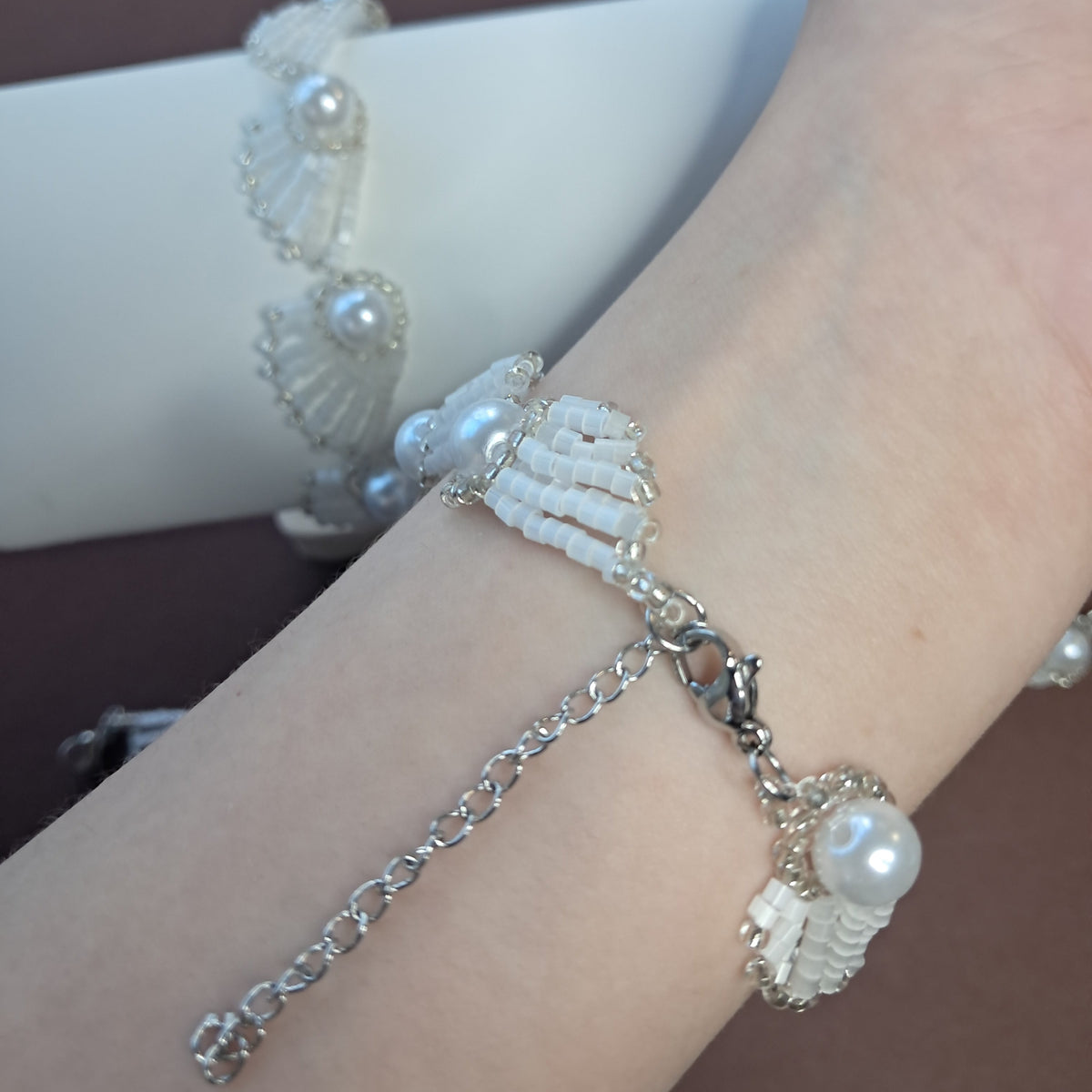 "Ocean Shell" Handmade Miyuki Bead Wave Bracelet & Ring Collection