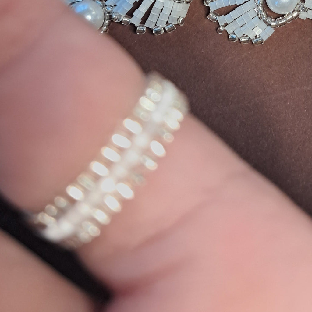 "Ocean Shell" Handmade Miyuki Bead Wave Bracelet & Ring Collection