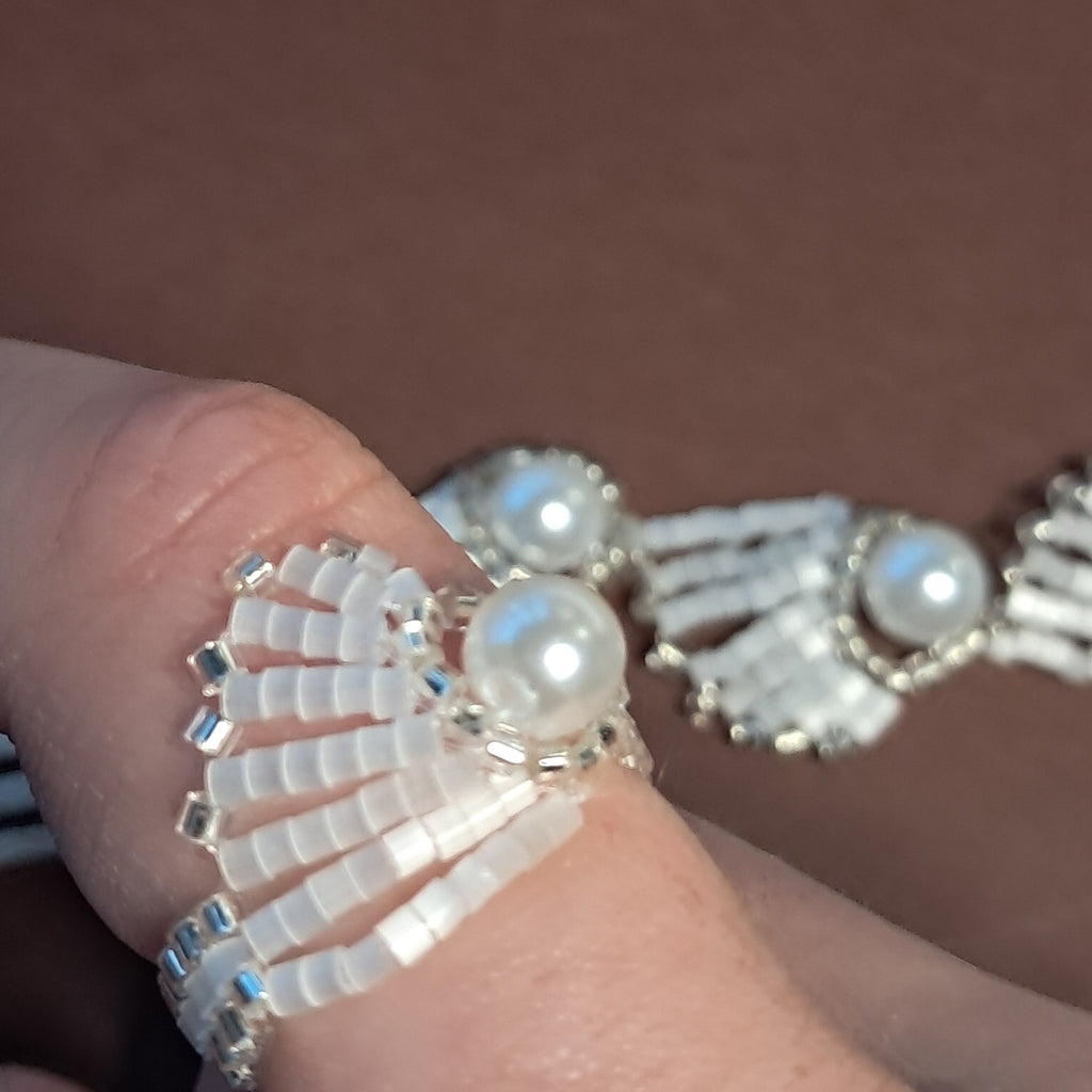 "Ocean Shell" Handmade Miyuki Bead Wave Bracelet & Ring Collection