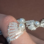 "Ocean Shell" Handmade Miyuki Bead Wave Bracelet & Ring Collection