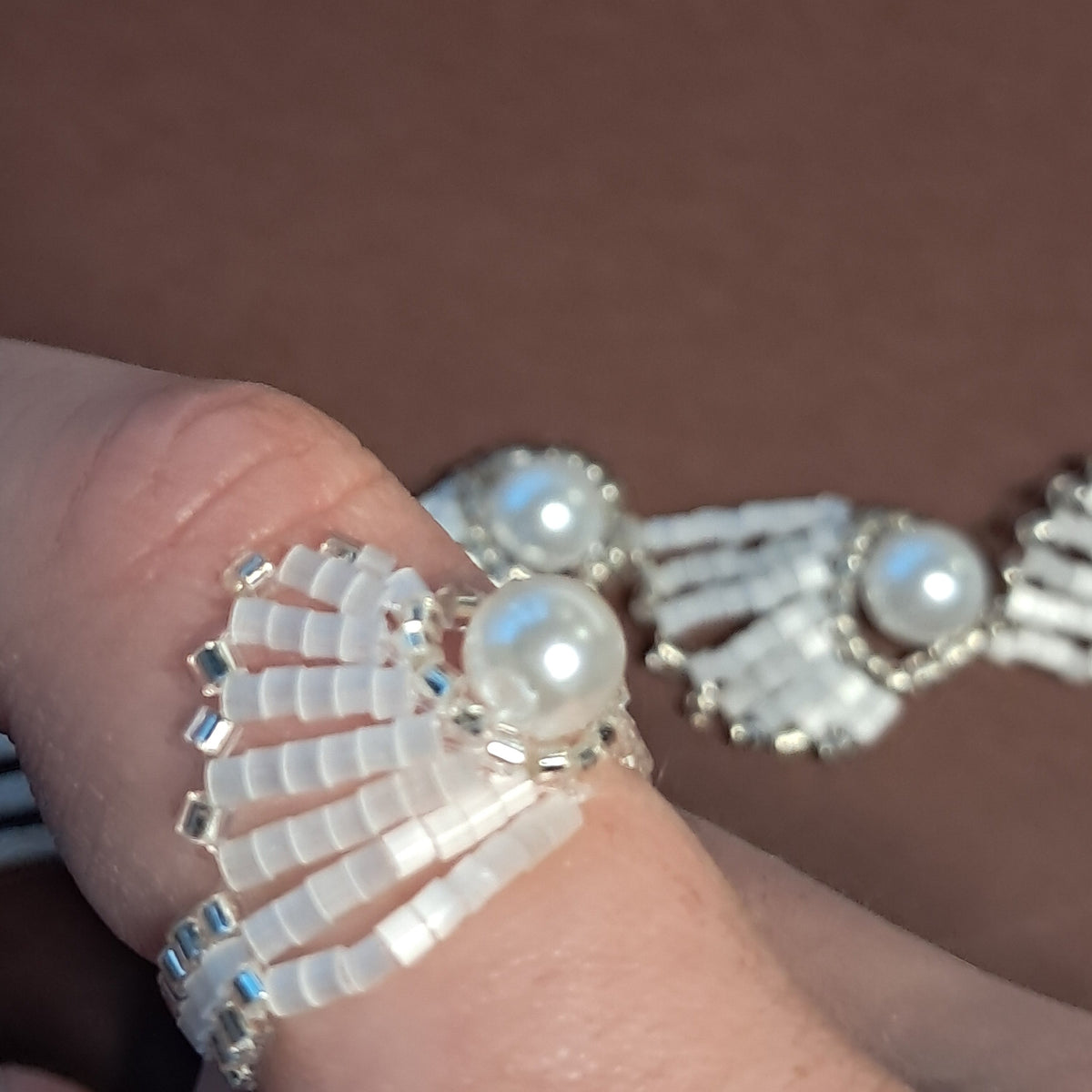 "Ocean Shell" Handmade Miyuki Bead Wave Bracelet & Ring Collection