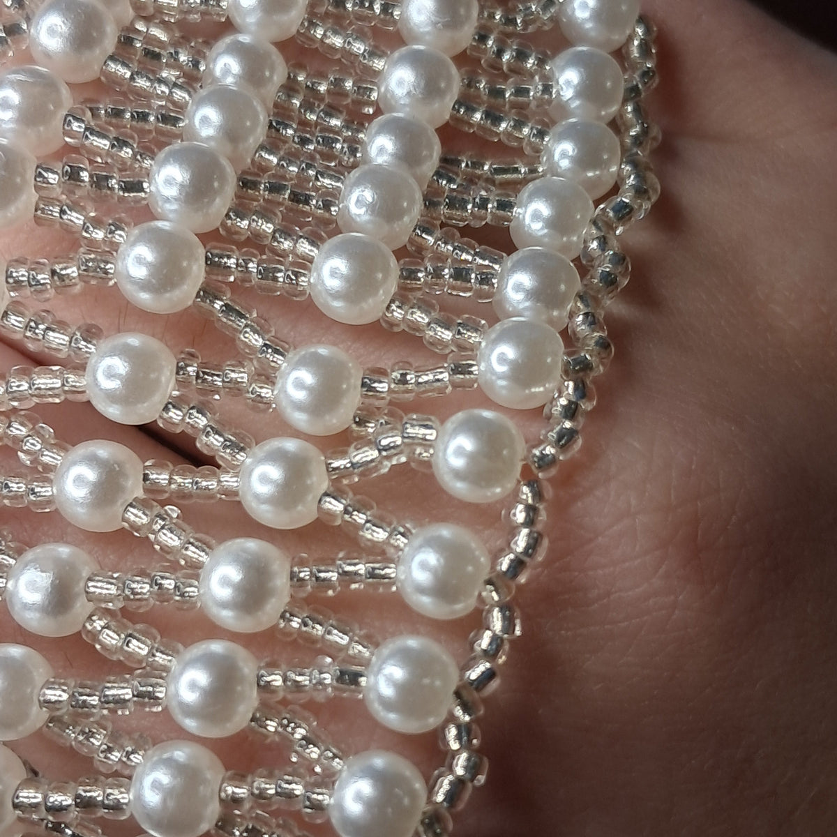 Handmade Miyuki Pearl and Glass Bead Cuff Bracelet